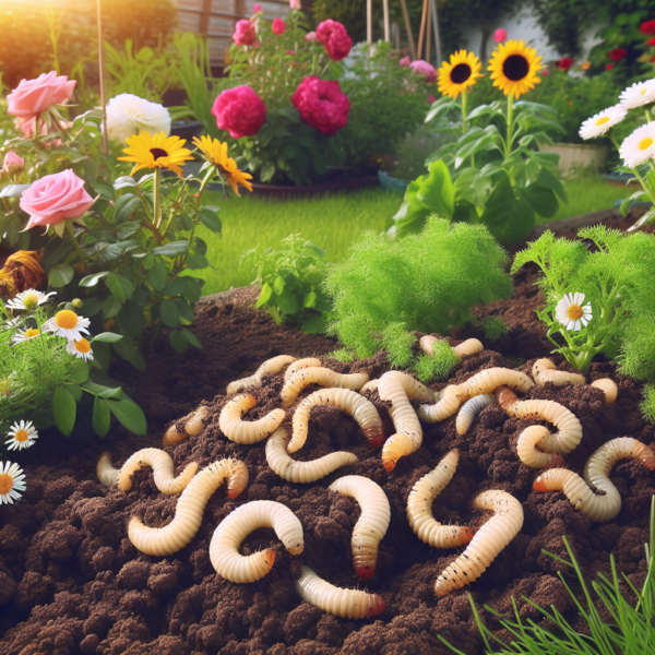 Grub worms in garden